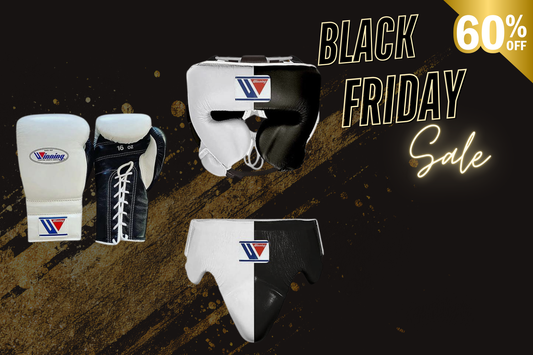 Pro Winning boxing gloves set Leather 10oz Lace up - Velcro