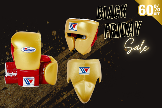 Pro Winning boxing gloves set Leather 10oz Lace up - Velcro