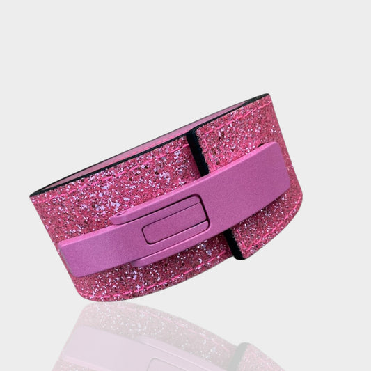Pink Sparkling Powerlifting lever belt, Deadlift belt, Weightlifting belt, Gifts for dad, Squat belt, Gym belt, Custom weight lift belt, father's day Gifts for friend