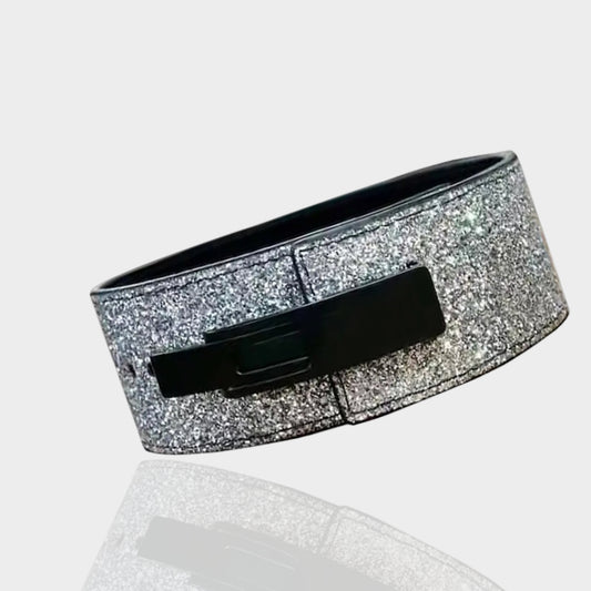 White Sparkling Powerlifting lever belt, Deadlift belt, Weightlifting belt, Gifts for dad, Squat belt , Gym belt, Custom sparkling weight lift belt, father' s day Gifts for friend