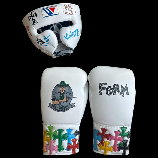 Cross Winning Boxing Gloves set, Winning Boxing Glove winning head guard, winning boxing set Winning Lace up Boxing Glove set, Boxing Glove set, Winning boxing gear set, PF Fitness Gear, Winning set