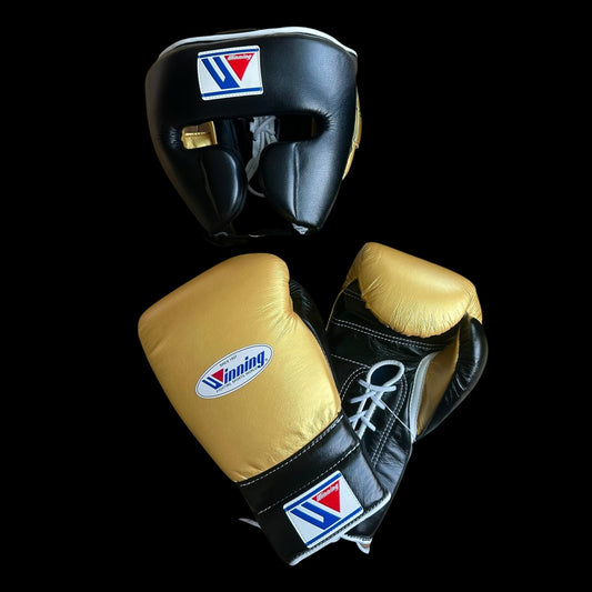 Gold Black Winning Boxing Gloves set, Winning Boxing Glove winning head guard, winning boxing set Winning Lace up Boxing Glove set, Boxing Glove set, Winning boxing gear set, PF Fitness Gear, Winning set, PF FITNESS GEAR winning gear, winning Boxing Glove, Winning groins, Winning head Gear, winning Boxing Set
