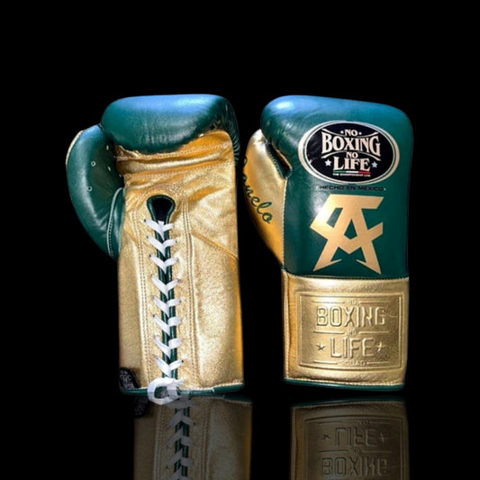 No Boxing No Life Boxing Gloves, NBNL Boxing Gloves, Birthday Gifts for him - Green Gold