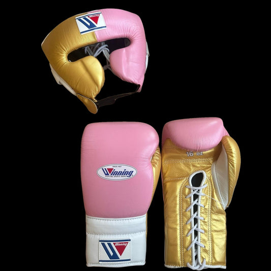 Pink Gold White Winning Boxing Gloves set, Winning Boxing Glove winning head guard, winning boxing set Winning Lace up Boxing Glove set, Boxing Glove set, Winning boxing gear set, PF Fitness Gear, Winning set, PF FITNESS GEAR winning gear, winning Boxing Glove, Winning groins, Winning Frame head Guard, winning Boxing Set, Focus pads, Gloves for Gym, Fight Gloves, Gift for Him