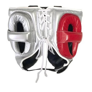 Winning Head Gear, Silver Red Winning Protection Gear, Winning Head protectors, Winning face protectors, Winning boxing gear