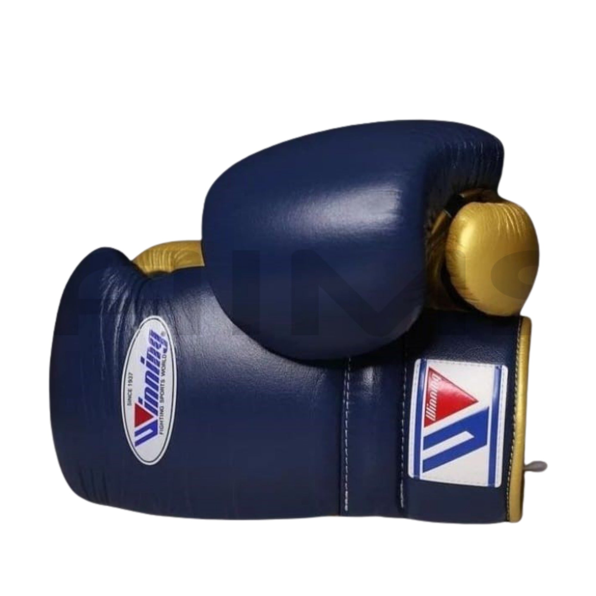 Winning boxing gloves 16oz Lace up Gold Leather