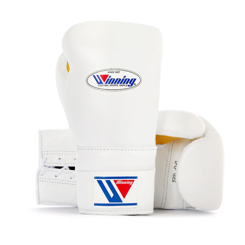 Winning boxing gloves White Gold Leather