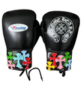 Leather Winning boxing gloves Velcro or Lace up 16oz/14oz Black Cross Gloves