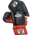 Affordable Custom Winning boxing gloves set Black Orange Leather 