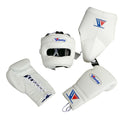 Affordable Winning Training boxing gloves set White Leather Lace up - Velcro