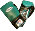Affordable Winning boxing gloves Black Green Leather Lace up - Velcro