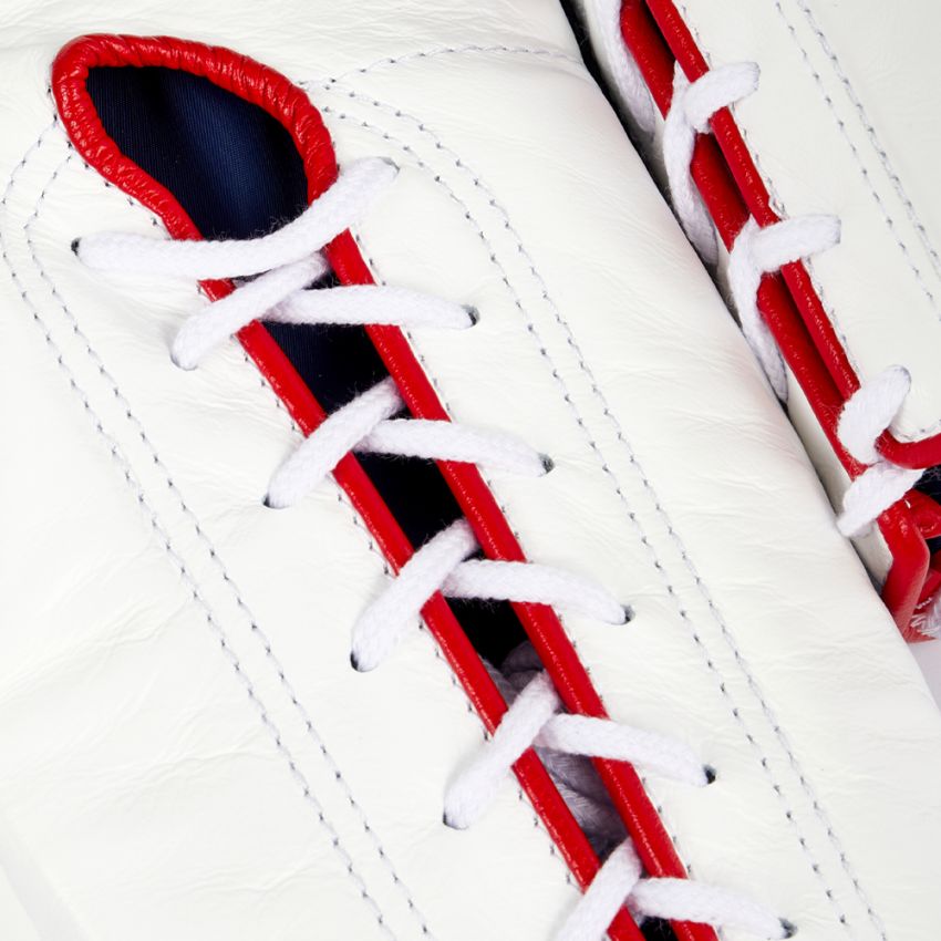 Affordable Winning boxing gloves White Leather Lace up - Velcro