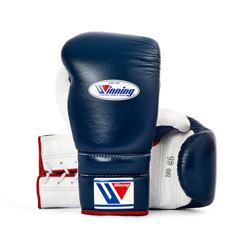 Affordable Winning boxing gloves White Leather Lace up - Velcro