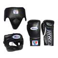 Affordable Winning boxing gloves set Black Leather