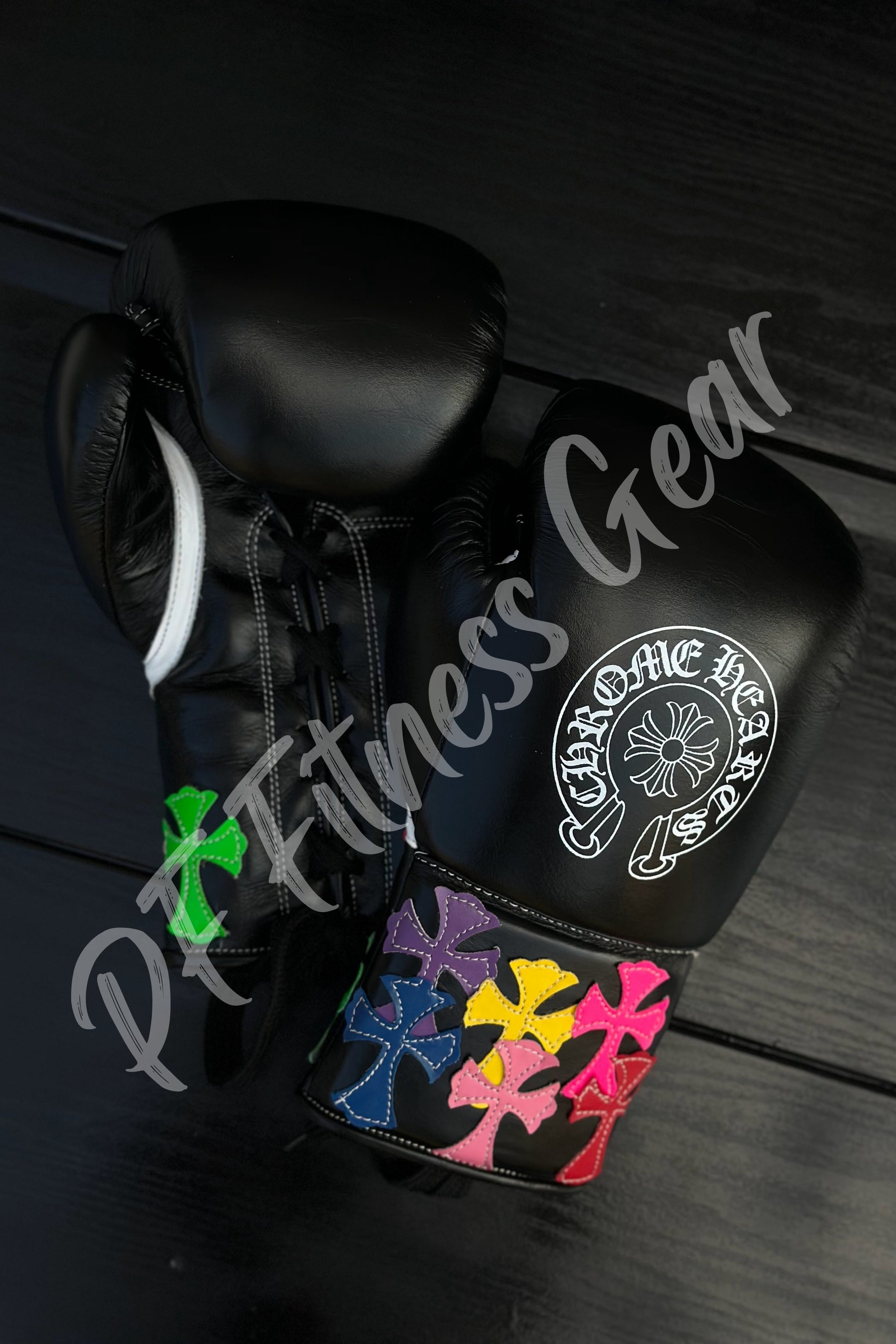 Afforrdable Winning Training boxing gloves BlackLeather Lace up