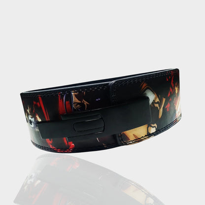 Asta Black Clover powerlifting lever belt, weight lift belt, custom lift belt, black clover weightlifting belt,  gym belt, Custom Squat belt, powerlift belt