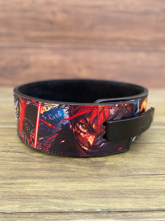 Bankai Bleach Powerlifting belt, Bleach Custom lift belt, Bleach Weightlift Belt, Bleach Weightlifting Belt, Bleach Lever Belt, ichigo bankai powerlift belt, Ichigo Kurosaki, Bleach gym belt, Bleach Deadlift belt