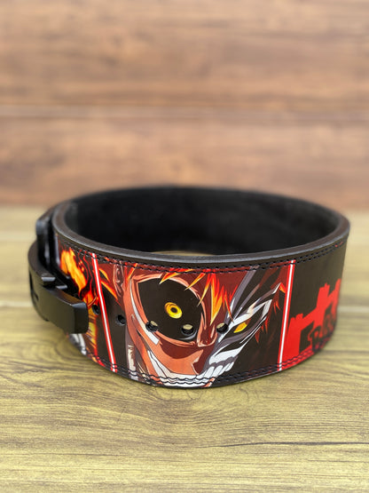 Bankai Bleach Powerlifting belt, Bleach Custom lift belt, Bleach Weightlift Belt, Bleach Weightlifting Belt, Bleach Lever Belt, ichigo bankai powerlift belt, Ichigo Kurosaki, Bleach gym belt, Bleach Deadlift belt