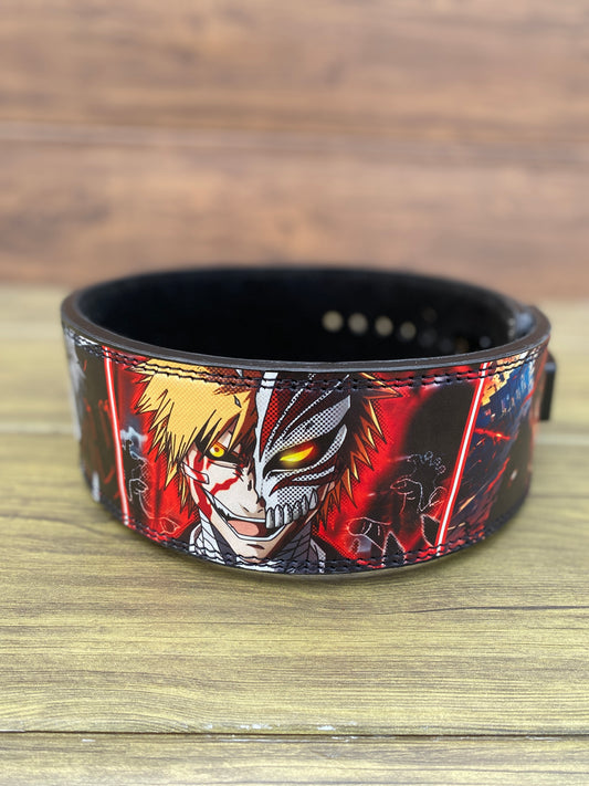 Bleach Powerlifting belt, Ichigo Kurosaki Weight lift Belt, bankai Weightlifting Deadlift Belt, valentine's day Gifts for him, ichigo, gym belt, Deadlift belt