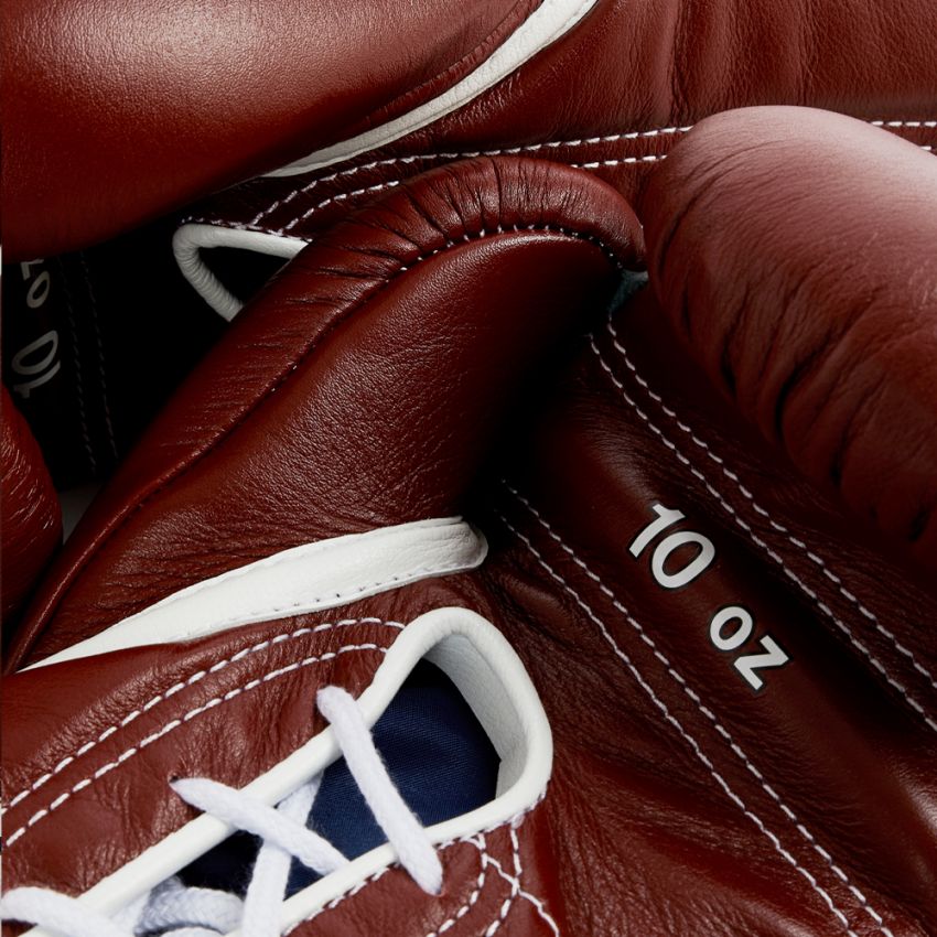 Custom Winning Training boxing gloves Leather Lace up - Velcro