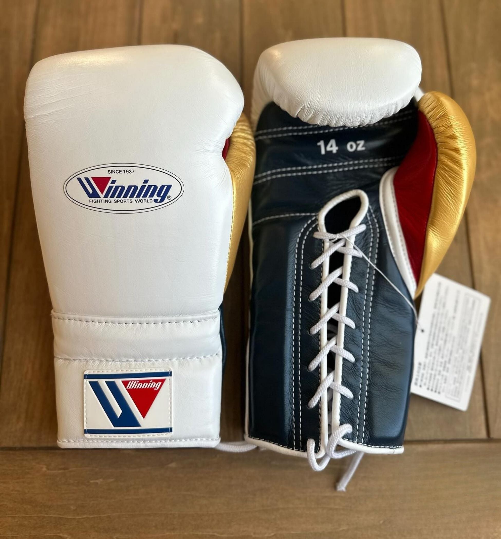 Custom Winning  boxing gloves 16oz Leather Lace up
