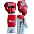 Custom Winning boxing gloves Red White Leather 