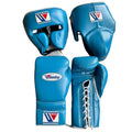 Custom Winning boxing gloves set Teal sky blue Leather