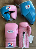 Custom Winning boxing set Baby Pink Leather