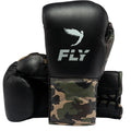 Fly boxing gloves Black Camo Cuff Leather Laceup