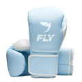 Fly boxing gloves Sky Blue Leather Velcro Strap