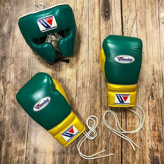 Green Golden Winning Boxing set, Winning White Boxing gear, Winning Lace up Boxing Glove set, Boxing Glove set, Winning boxing gear set, Winning set, winning gear, winning Boxing Glove, Winning groins, Winning head Gear, winning Boxing Set, Focus pads, Gloves for Gym, Fight Gloves, Gift for Him, Gift for Son, Father days Gift, Black Friday Sale, Christmas Gift, Thanks Giving Gift, New Year Gift, Cyber sale, Valentine Gift, Gift for her, Gift for Daughter, Gym Gift, Fitness Gift, Motivational Gift, Winning L