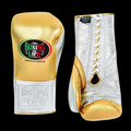 No Boxing No Life Canelo Gloves Lace up Golden Silverleather