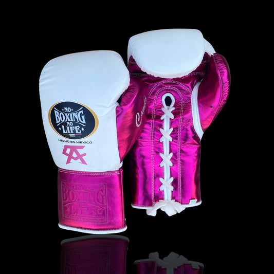 No Boxing No Life Boxing Gloves, NBNL Boxing Gloves, Birthday Gifts for him - Pink White