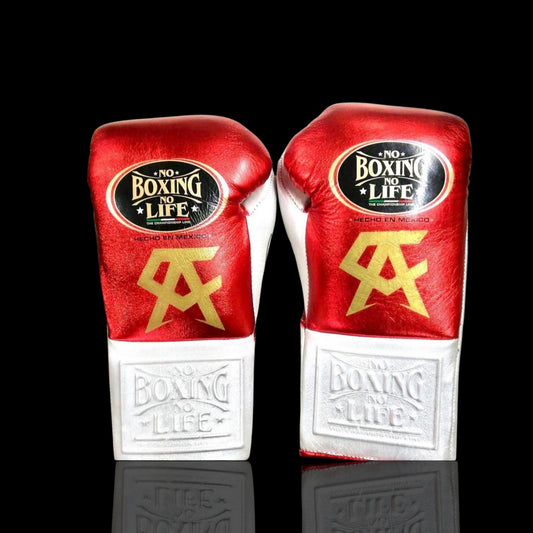 No Boxing No Life Boxing Gloves, NBNL Boxing Gloves, Birthday Gifts for him - White Red Gold