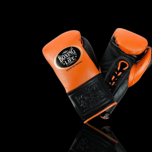 No Boxing No Life Boxing Gloves, NBNL Boxing Gloves, Birthday Gifts for him - Black Orange