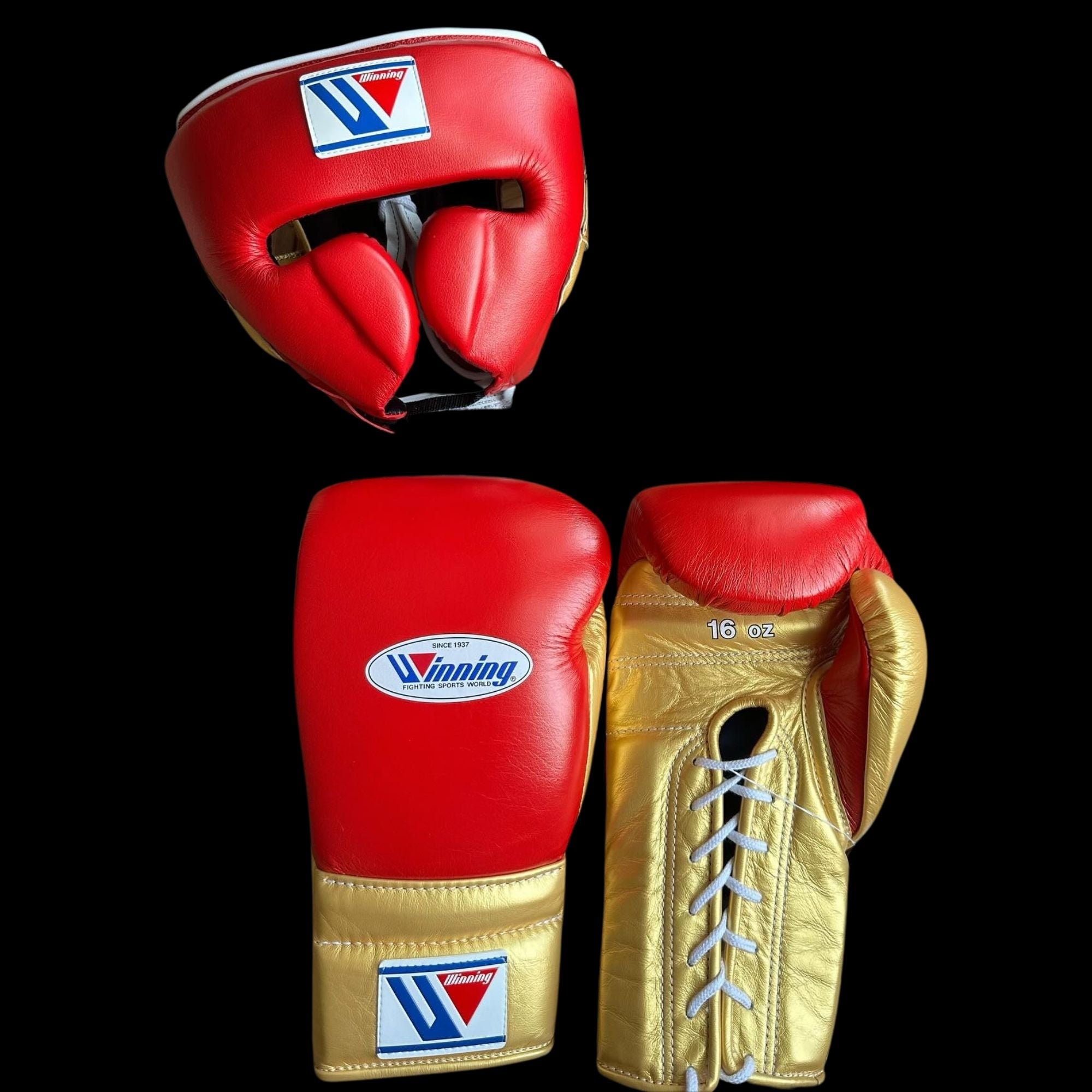 Winning boxing gloves Winning Helmet Red Black Velcro – PFFitnessGear