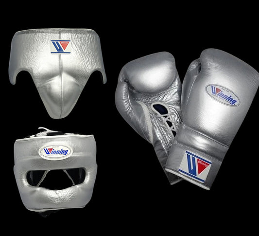 Silver Winning Boxing set, Winning Boxing gear, Winning Lace up Boxing Glove, Boxing Glove, Winning boxing gear, Winning set gear, winning Boxing Glove, Winning groins, Winning head Gear, winning Boxing Set, Focus pads, Gloves for Gym, Fight Gloves, Gift for Him, Gift for Son, Father days Gift, Black Friday Sale, Christmas Gift, Thanks Giving Gift, New Year Gift, Cyber sale, Valentine Gift, Gift for her, Gift for Daughter, Gym Gift, Fitness Gift, Motivational Gift, Winning Lace-up gloves, Lace-up, Winning B