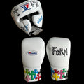 White Form Cross Winning Boxing Gloves set, Winning Boxing Glove winning head guard, winning boxing set Winning Lace up Boxing Glove set, Boxing Glove set, Winning boxing gear set, PF Fitness Gear, Winning set