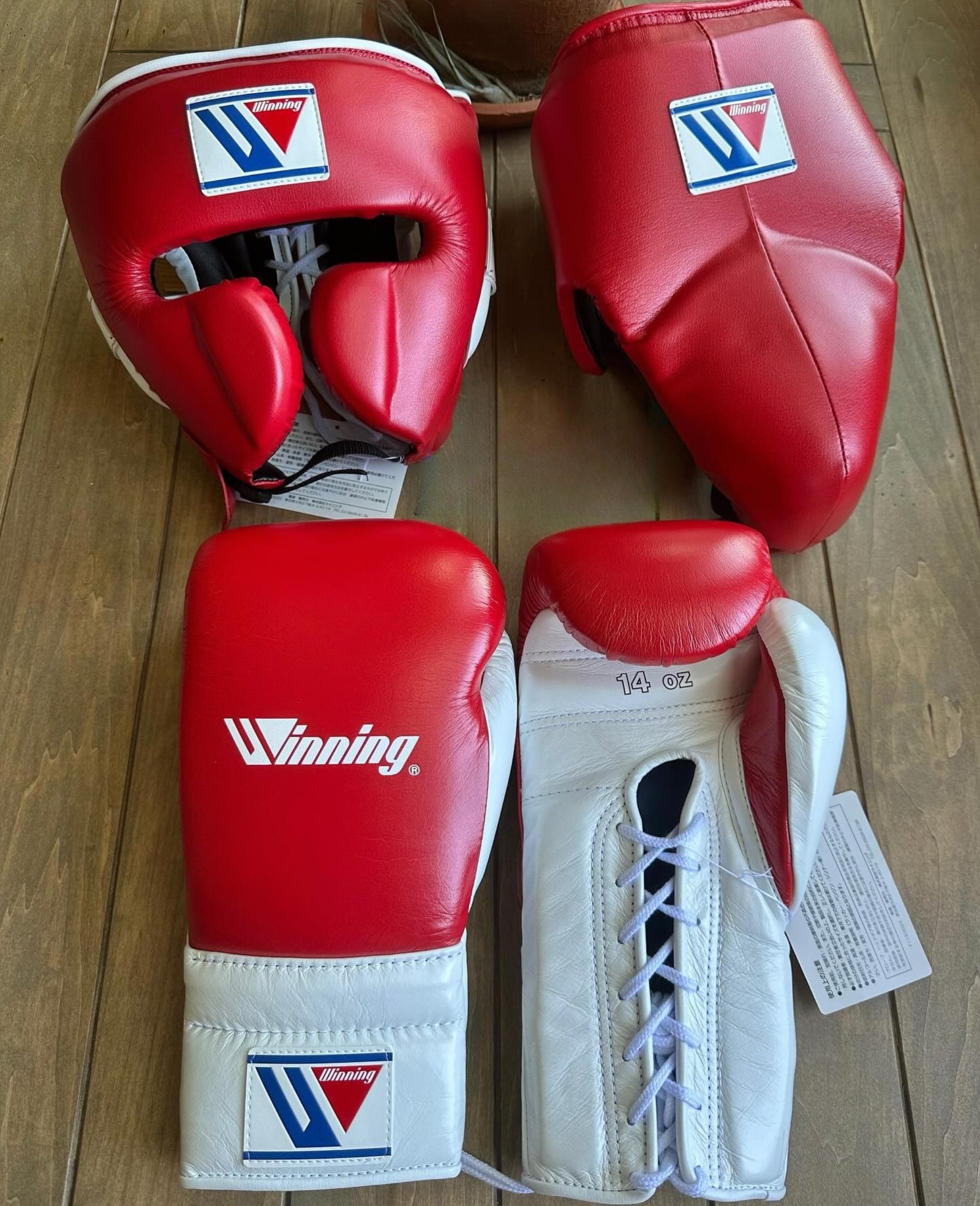 Winning Boxing Glove set, Winning Boxing gear, winning boxing set Winning Lace up red white Boxing Glove set, Boxing Glove set, Winning boxing gear set, PF Fitness Gear, Winning set, PF FITNESS GEAR winning gear, winning Boxing Glove, Winning groins, Winning head Gear