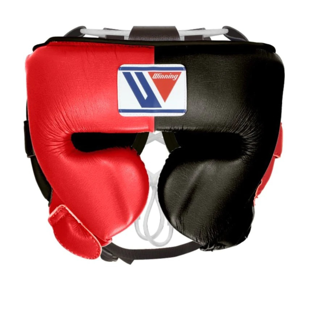 Winning Boxing Head guard face helmet Red Black