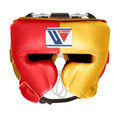 Winning Boxing Head guard face helmet Red Gold
