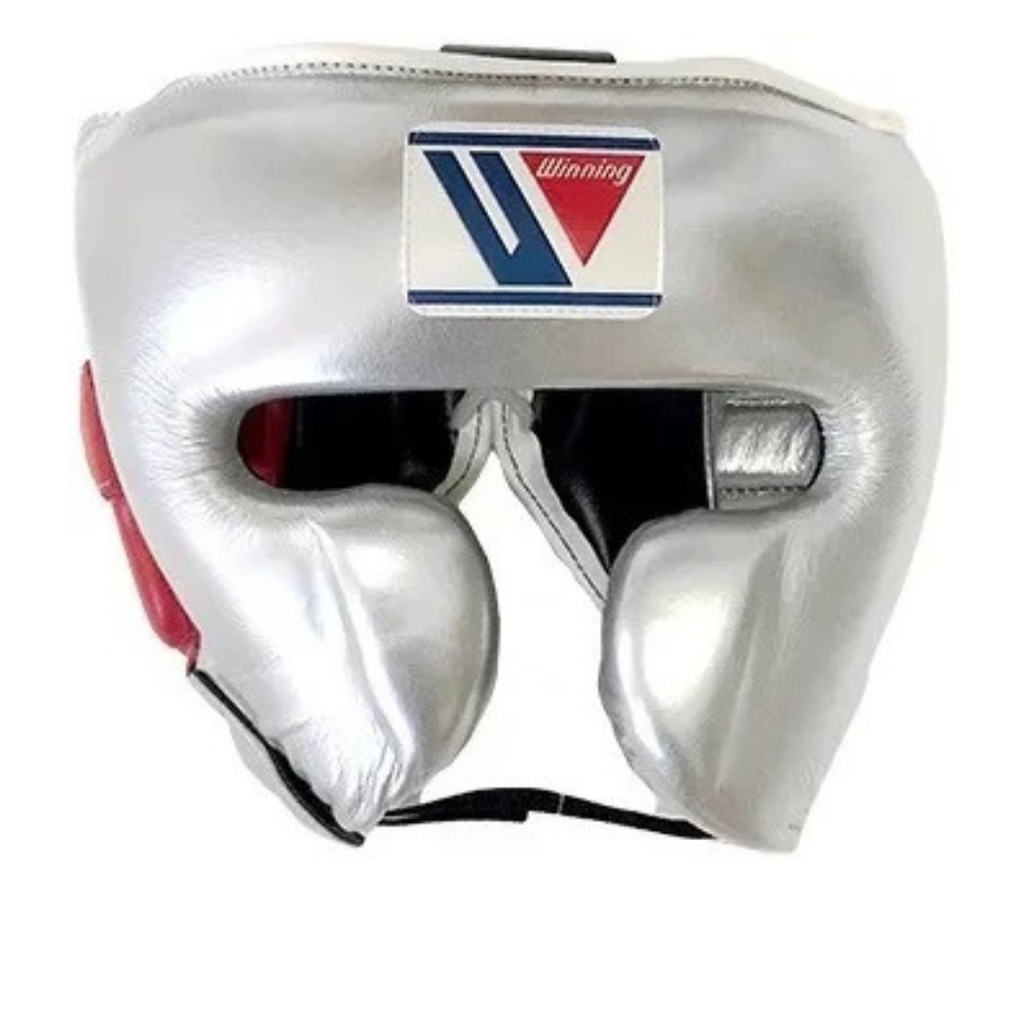 Winning Boxing Head guard face helmet Silver
