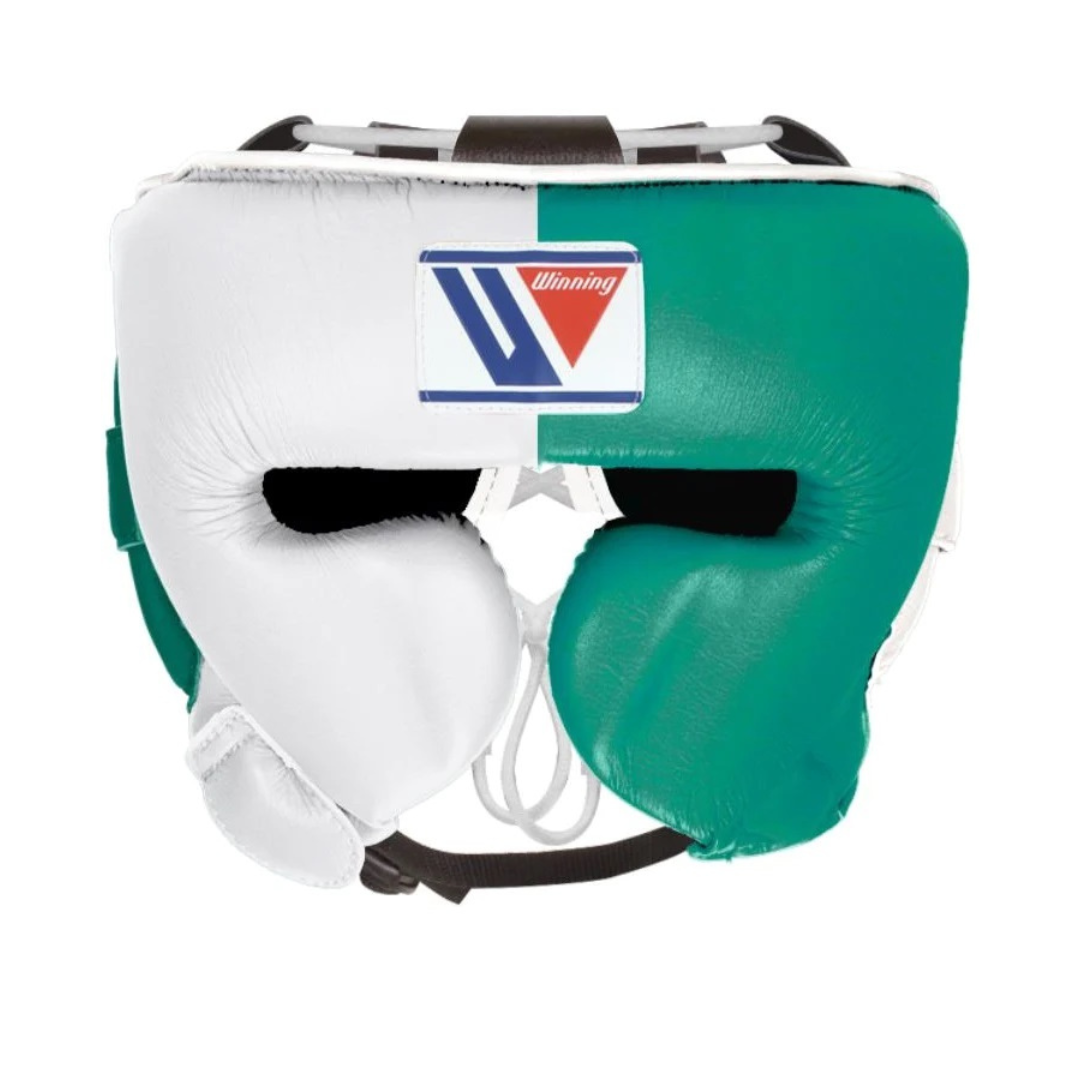 Winning Boxing Head guard face helmet White Green