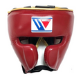 Winning Boxing Head guard face helmet gold piping
