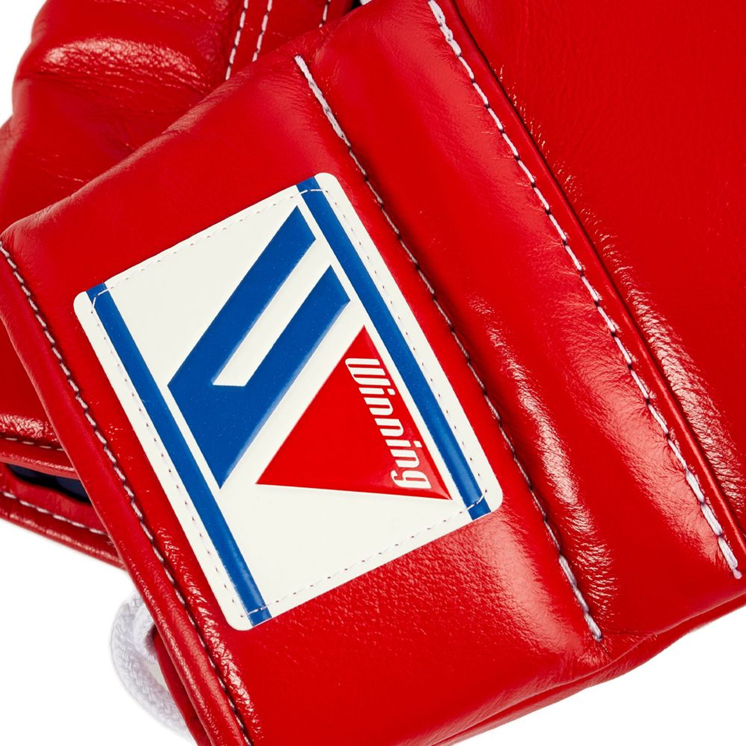 Winning Training boxing gloves Red Lace up - Velcro
