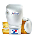 Winning Training boxing gloves Silver Gold Leather Lace up 