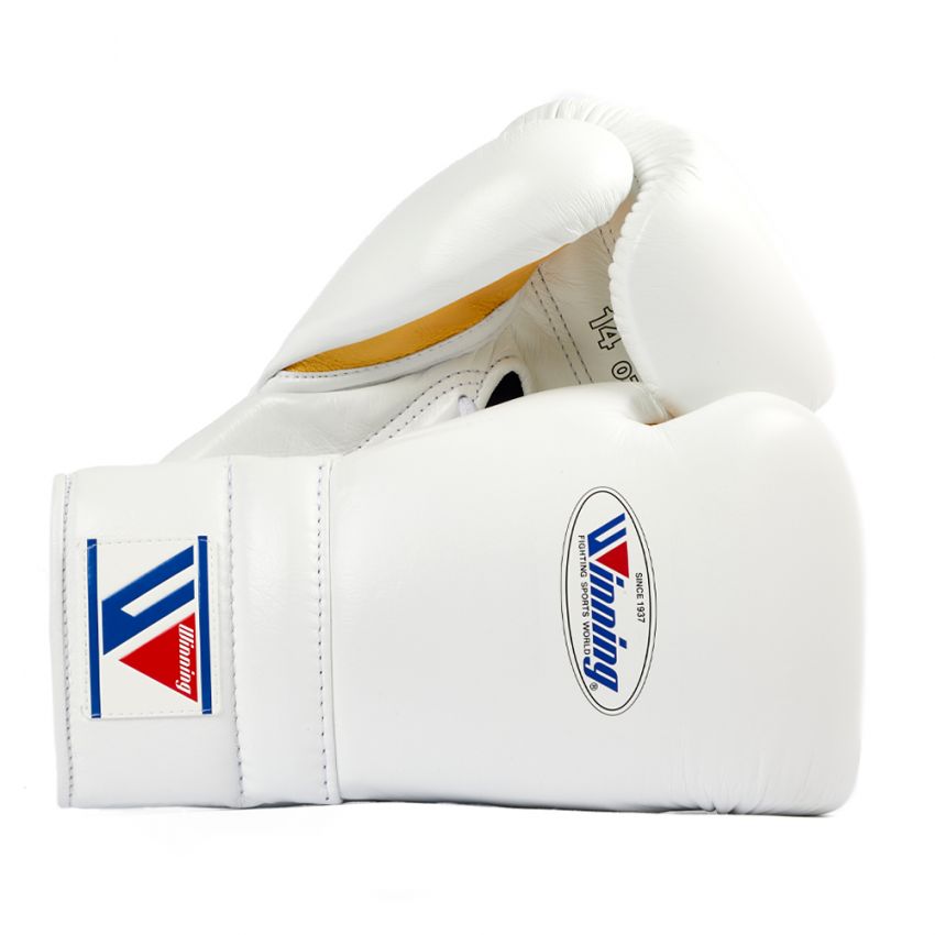 Winning boxing gloves White Gold Leather