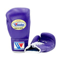 Winning boxing gloves 10oz purple Leather Lace up - Velcro