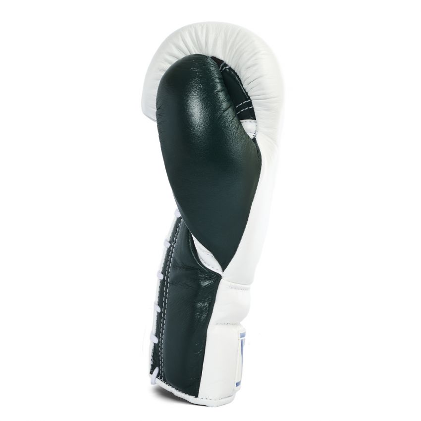 Winning boxing gloves 12oz Lace up White Green Leather