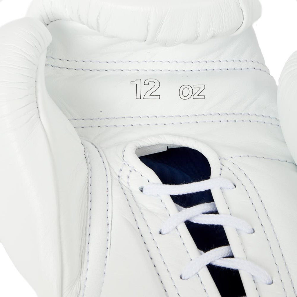 Winning boxing gloves Custom White Leather Lace up